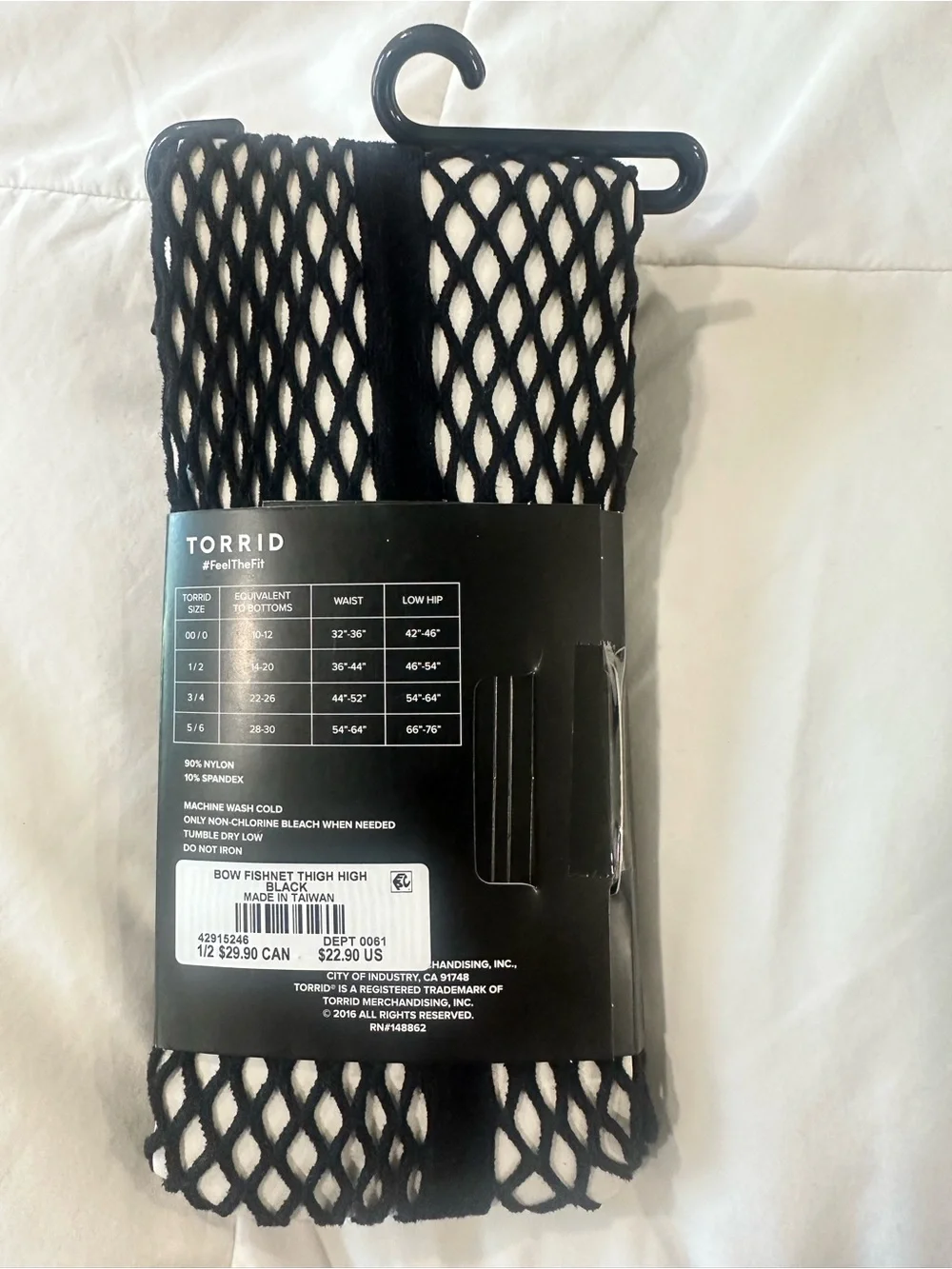 torrid Black Bow Fishnet Thigh High Tights